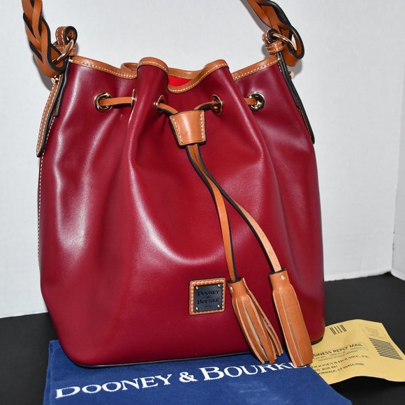 Dooney & Bourke Tasha Drawstring in Mulberry #BWXFD156 MZNA NWOUT Tags - Picture 4 of 6
